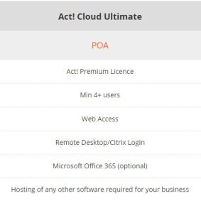 act cloud ultimate subscription fee