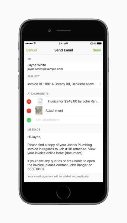 servicem8 email and sms commnication features