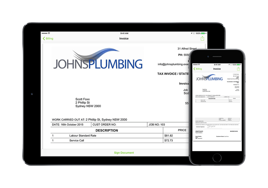 servicem8 easy quoting and invoicing